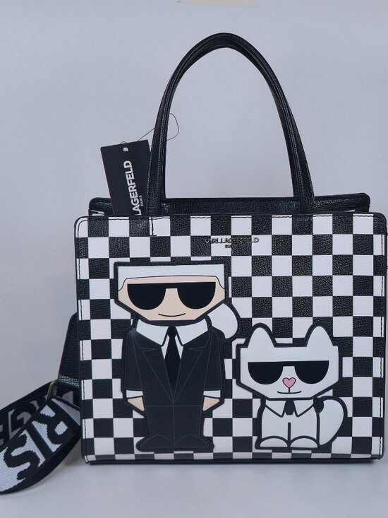 Karl Lagerfeld Handbags - Karl Lagerfeld Paris Women's Maybelle Checkerboard Satchel Bag